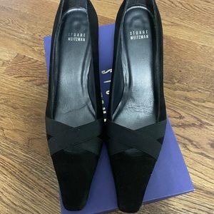 Stuart Weitzman Black Suede Expo Heel